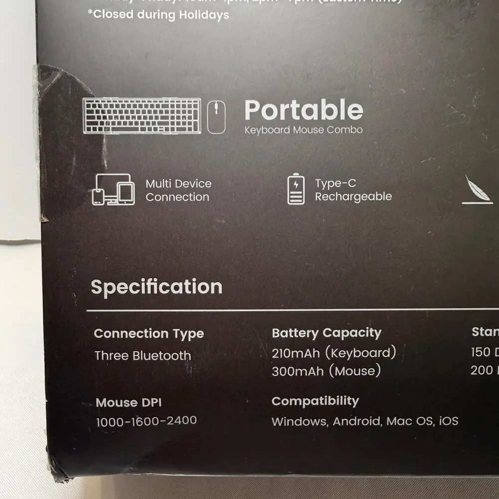 ProtoArc XKM01 Mini Foldable Bluetooth Keyboard Mouse Combo Case
